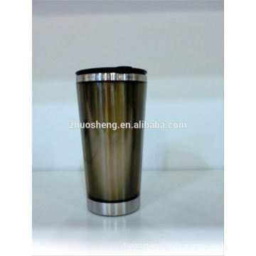 Viaje de acero inoxidable libre de BPA taza con media goma/silicona